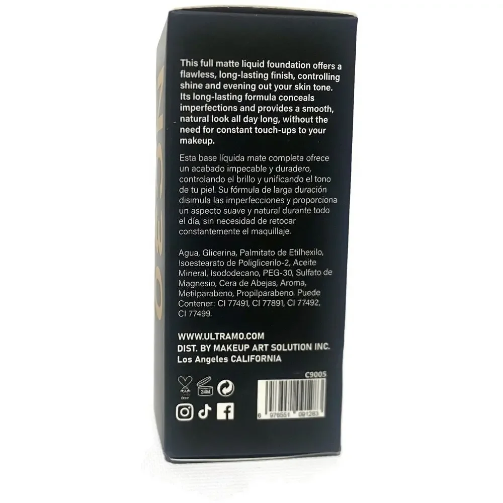 Ultramo Maestro Touch Perfect Cover Liquid Foundation NC30 Matte Natural